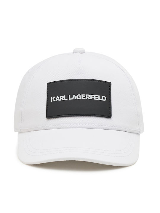 Karl Lagerfeld Παιδικό Καπέλο Jockey Υφασμάτινο Λευκό