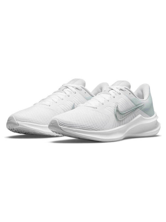 Nike Downshifter 11 Γυναικεία Αθλητικά Παπούτσια Running White / Metallic Silver / Pure Platinum