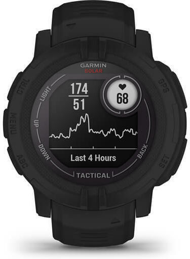 Garmin Instinct 2 Solar Tactical Edition 45mm Αδιάβροχο Smartwatch με Παλμογράφο (Black)