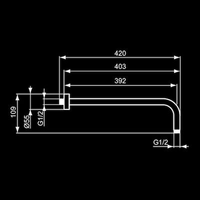 Ideal Standard Idealrain Braț de schimb pentru capul de duș