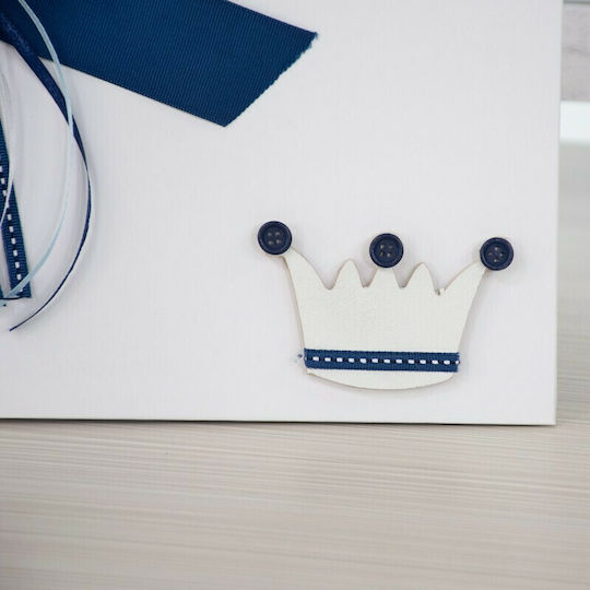 Papillon Kids Handmade Baptism Guest Book with Crown Theme Made of Cardboard