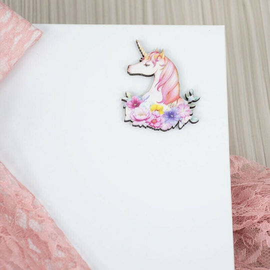 Papillon Kids Handgefertigtes Einhorn Gästebuch mit Thema aus Pappe