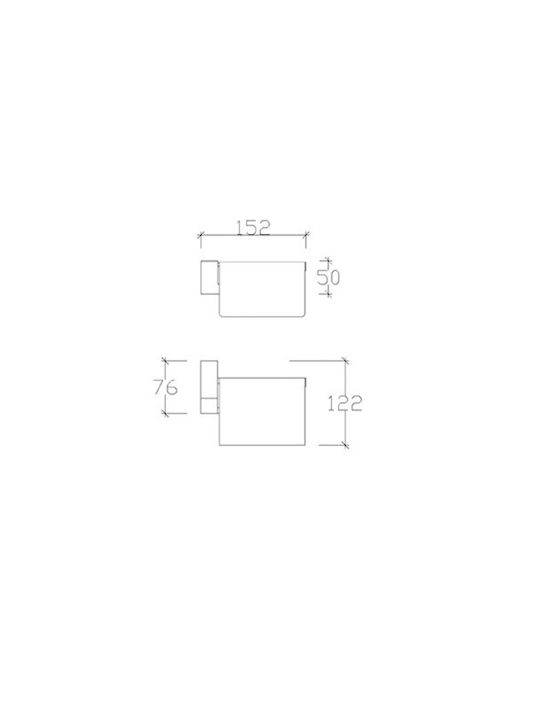 Tema Premium De perete Suport de hârtie Inox Argint