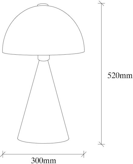 Opviq Metal Table Lamp for Socket E27 with White Shade and Base