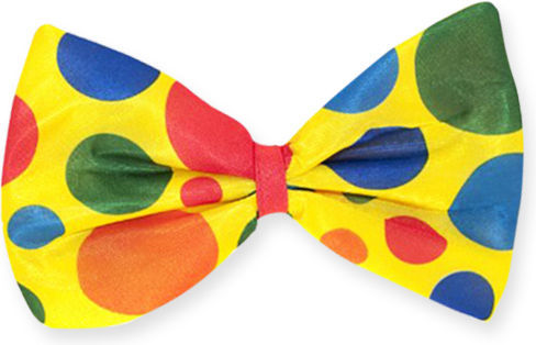 Satin Clown Bow Tie Carnival Bow Tie Polychrome 12pcs