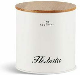 Edenberg Set of 4 Jars for Sugar Brown Coffee Tea with Lid Made of Brown Stainless Steel 4 Pieces