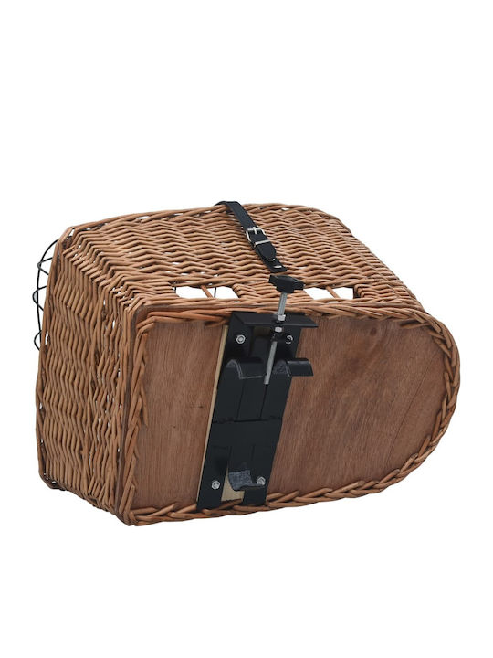 vidaXL 170903 Bicycle Basket Rear with Cover Brown