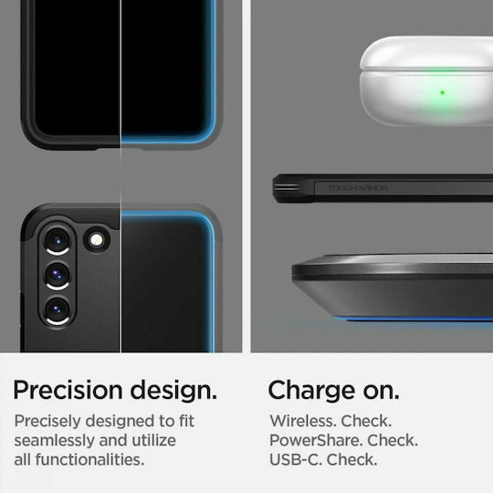 Spigen Tough Armor Задна корица Пластмаса 2мм Черен (Galaxy S22+ 5G)