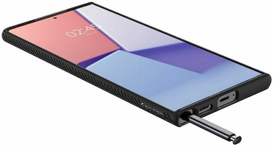 Spigen Liquid Air Umschlag Rückseite Silikon Matte Black (Galaxy S22 Ultra 5G)