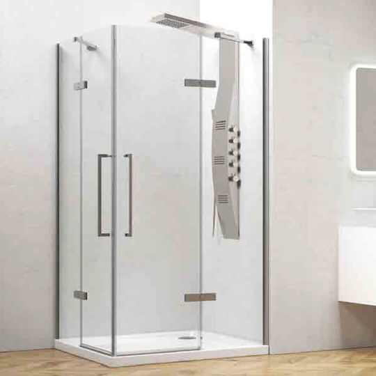 Karag Tinos 100 TN-10 Cabin for Shower with Hinged Door 90x90x200cm Clear Glass Karag Tinos 100 TN-10 Cabin for Shower with Hinged Door 90x90x200cm Clear Glass