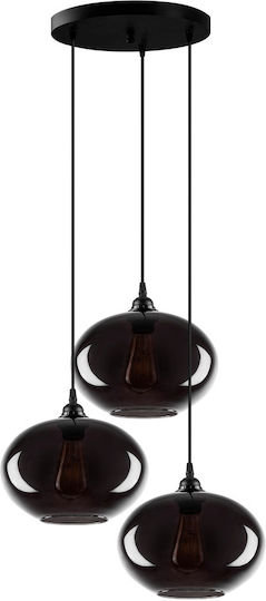 Opviq Smoked Hängelampe Schwarz mit Fassung E27 61x61cm.