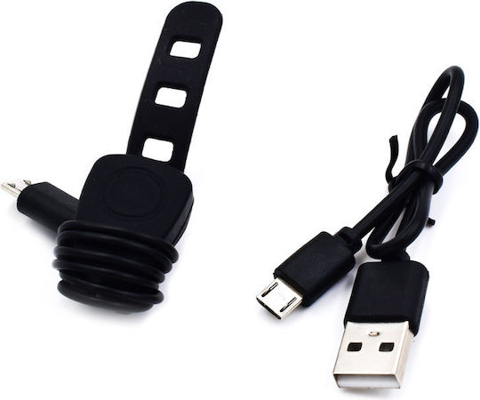 Blow CK-2020 Rechargeable Front Bicycle Light LED 550LM, Horn 130dB and Mobile Holder 4-6.3" Black