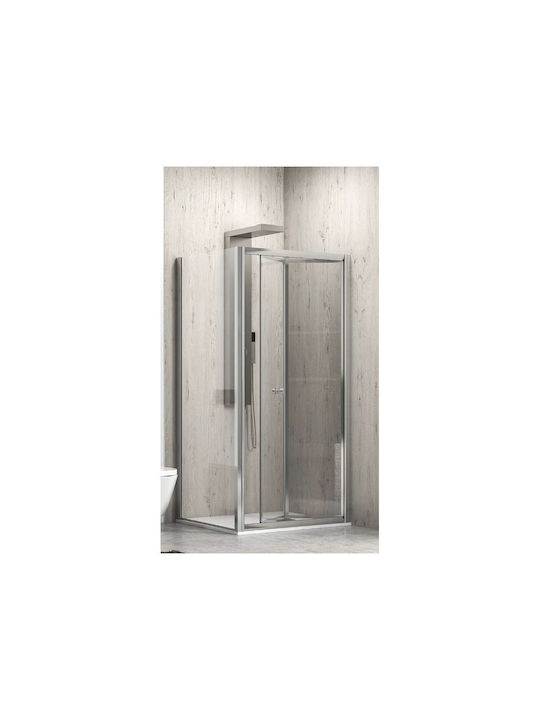 Karag M 4S + SN-10 Cabin for Shower with Hinged Door 91x90x190cm Clear Glass