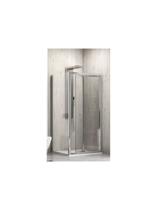 Karag M 4S + SN-10 Kabine für Dusche mit Aufklappbar Tür 91x90x190cm Klarglas