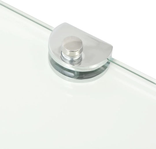 vidaXL Ecke An der Wand montiert Badezimmerregal Glas 35x35x0.8cm Transparent