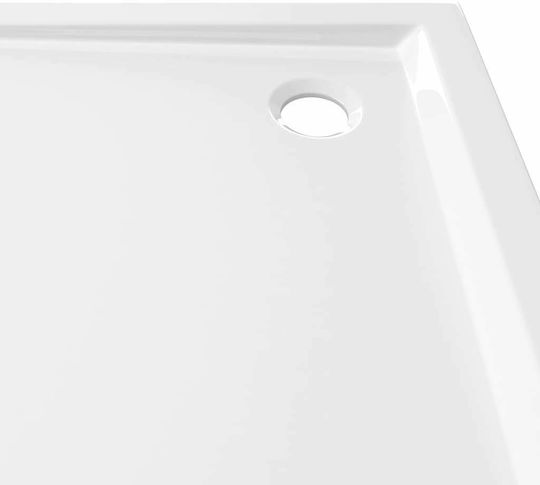 vidaXL Τετράγωνη Ακρυλική Ντουζιέρα 90x90cm White