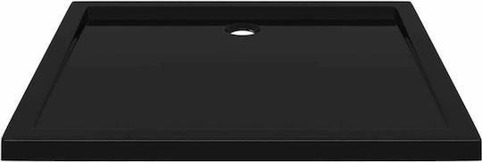 vidaXL Rechteckig Acryl Dusche x90cm Schwarz