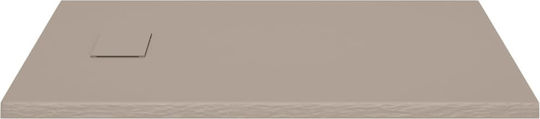 vidaXL Dus Rectangular Acrilic 100x80cm Maro