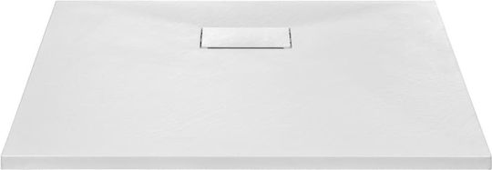 vidaXL Rectangulară Acrilic Duș 90x80cm Albă