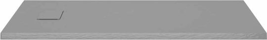 vidaXL Rectangular Acrylic Shower Gray 120x70x2.6cm