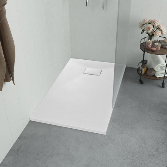 vidaXL Quadratisch Acryl Dusche x80cm Weiß