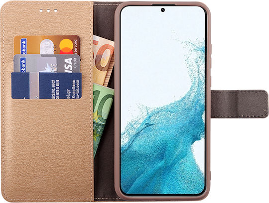 Volte-Tel Allure Magnet Wallet Piele artificială Auriu (Galaxy S22 5G)