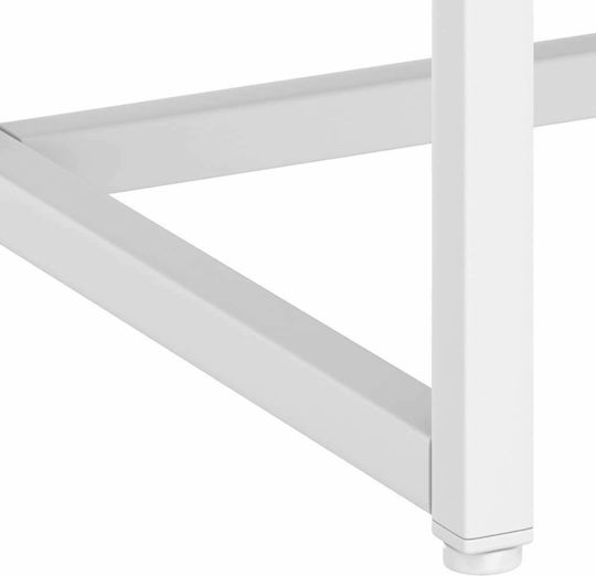 Metal Console Table Λευκή L106xW35xH75cm