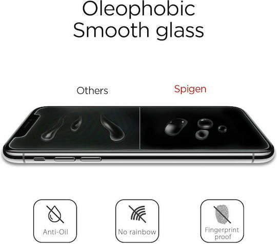 Spigen Ez Fit Glas.tr Slim Privacy Vollflächig gehärtetes Glas 2 Stücke iPhone 13 Pro Max
