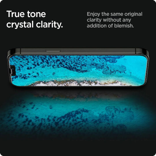 Spigen GLAS.TR Slim Privacy Full Face Tempered Glass (iPhone 17e / 16e / 14 / 13 / 13 Pro)