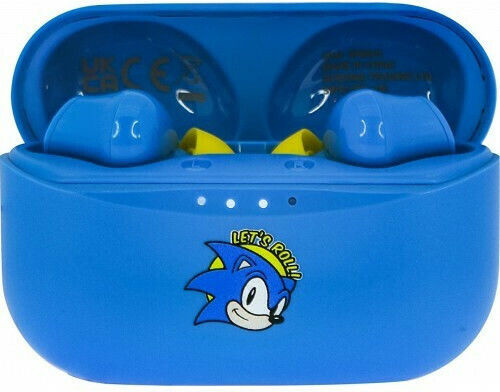 OTL SEGA Sonic the Hedgehog In-Ear Bluetooth-Freisprecheinrichtung Kopfhörer mit Ladeetui Blau
