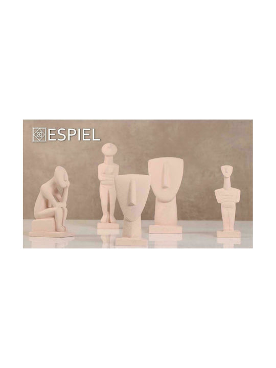 Espiel Διακοσμητικό Αγαλματίδιο από Γύψο Μπεζ 32cm