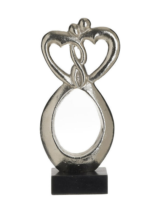 Inart Decorative Statuette made of Metal in Silver 14x8x33cm 1pcs