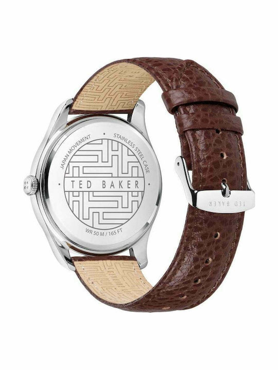 Ted Baker Daquir Men's Watch 40mm Battery with Brown Leather Strap