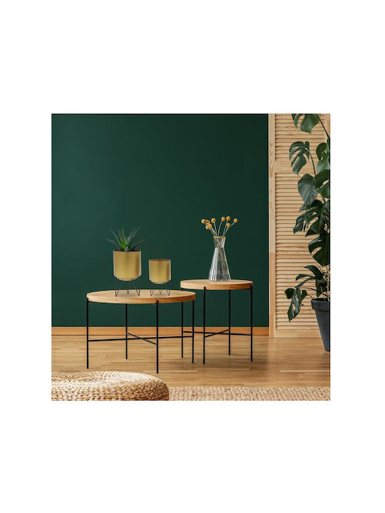 The Home Deco Factory Home Deco Factory Gold Planter Metal Gold with Stand 13x13x22.5cm.