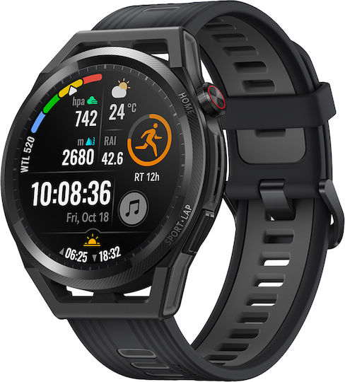 Huawei Watch GT Runner 46mm Αδιάβροχο με Παλμογράφο (Black)