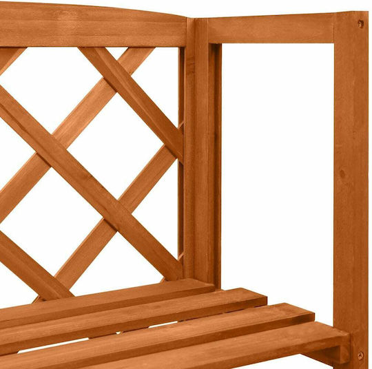 vidaXL Raft pentru ghiveci Lemn Maro cu Zăbrele 55bucx30bucx140buccm.