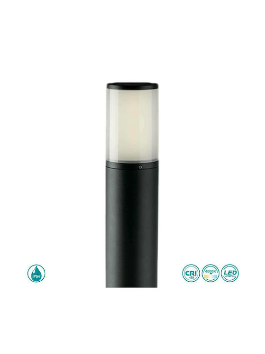 Fan Europe Outdoor Floor Lamp Small Post LED Outdoor Space 13W with Natural White Light IP54 Black