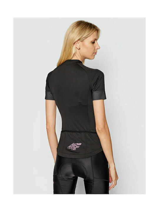 4F Femei Mâneci scurte Tricou de ciclism Negru