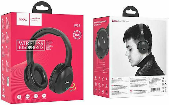 Hoco W33 Безжични / Жични On Ear Слушалки с 10 часа Работа Черни