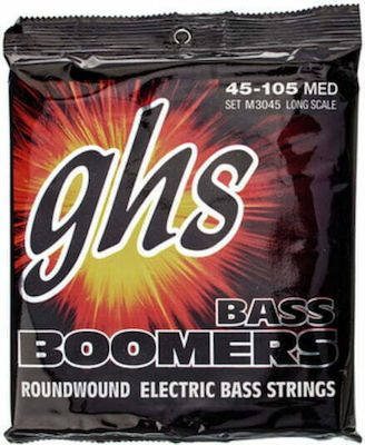 GHS Strings Set Oțel placat cu nichel de Corzi pentru Bas Bass Boomers 4-String Mediu 45 - 105"