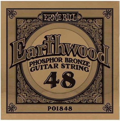 Ernie Ball Einzelne Phosphor-Bronze Saite für Akustische Gitarre Earthwood .048"