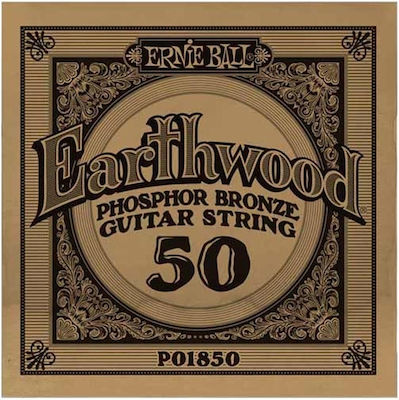 Ernie Ball Einzelne Phosphor-Bronze Saiten 6Stück für Akustische Gitarre Earthwood Phosphor Bronze .050"