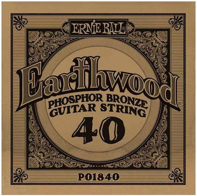 Ernie Ball Einzelne Phosphor-Bronze Saiten 6Stück für Akustische Gitarre Earthwood .040"