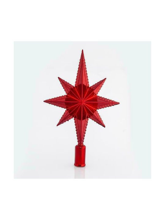 Eurolamp Christmas Plastic Christmas Tree Topper Ornament Red