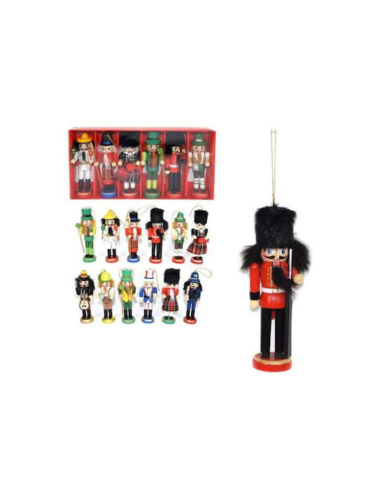 Due esse Christmas Wooden Nutcracker Ornament 12cm (Μiscellaneous Designs/Colors)