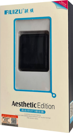 Ruizu M4 MP3 Player (16GB) με TFT Οθόνη Αφής 1.8" Μαύρο