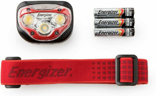 Energizer Φακός Κεφαλής LED IPX4 με Μέγιστη Φωτεινότητα 300lm Vision HD Κόκκινο