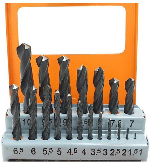 Harden Satz 19 Bohrer HSS mit Zylindrischem Schaft für Metall, Holz und Glas/Fliesen