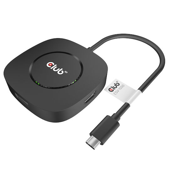 Club3D USB-C Stație de andocare cu DisplayPort Negru (CSV-1550)