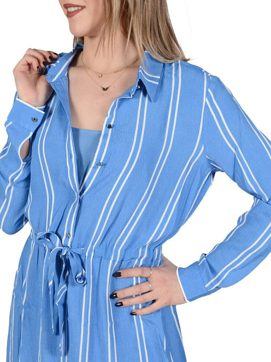 Mini Shirt Dress Dress Blue